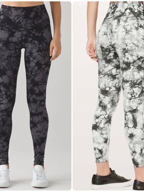 2 Lululemon Bundle Wunder Under Hi-Rise Shabori Legging Tie Dye